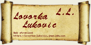 Lovorka Luković vizit kartica